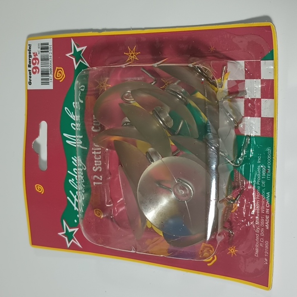 5/$15 12pk Suction Cups with Hooks 1.5"
